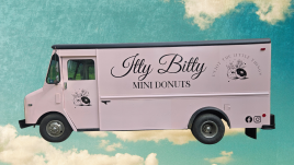 Food truck vehicle wrap for Itty Bitty Mini Donuts — Straightline Graphics & Signs Ladysmith BC