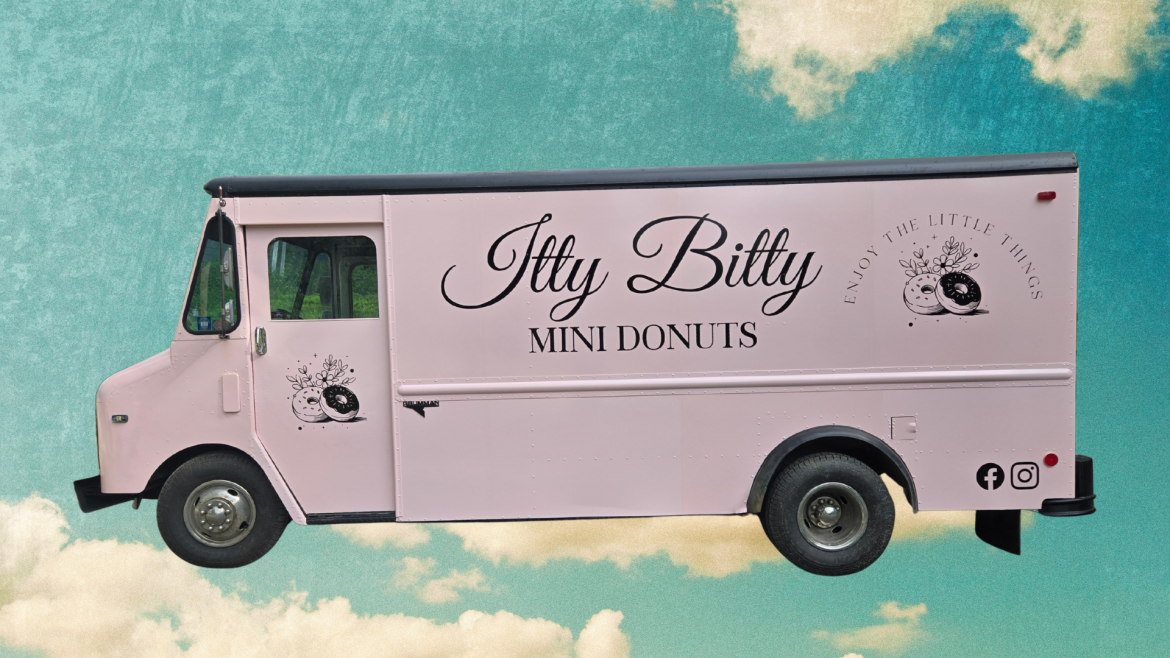 Food truck vehicle wrap for Itty Bitty Mini Donuts — Straightline Graphics & Signs Ladysmith BC